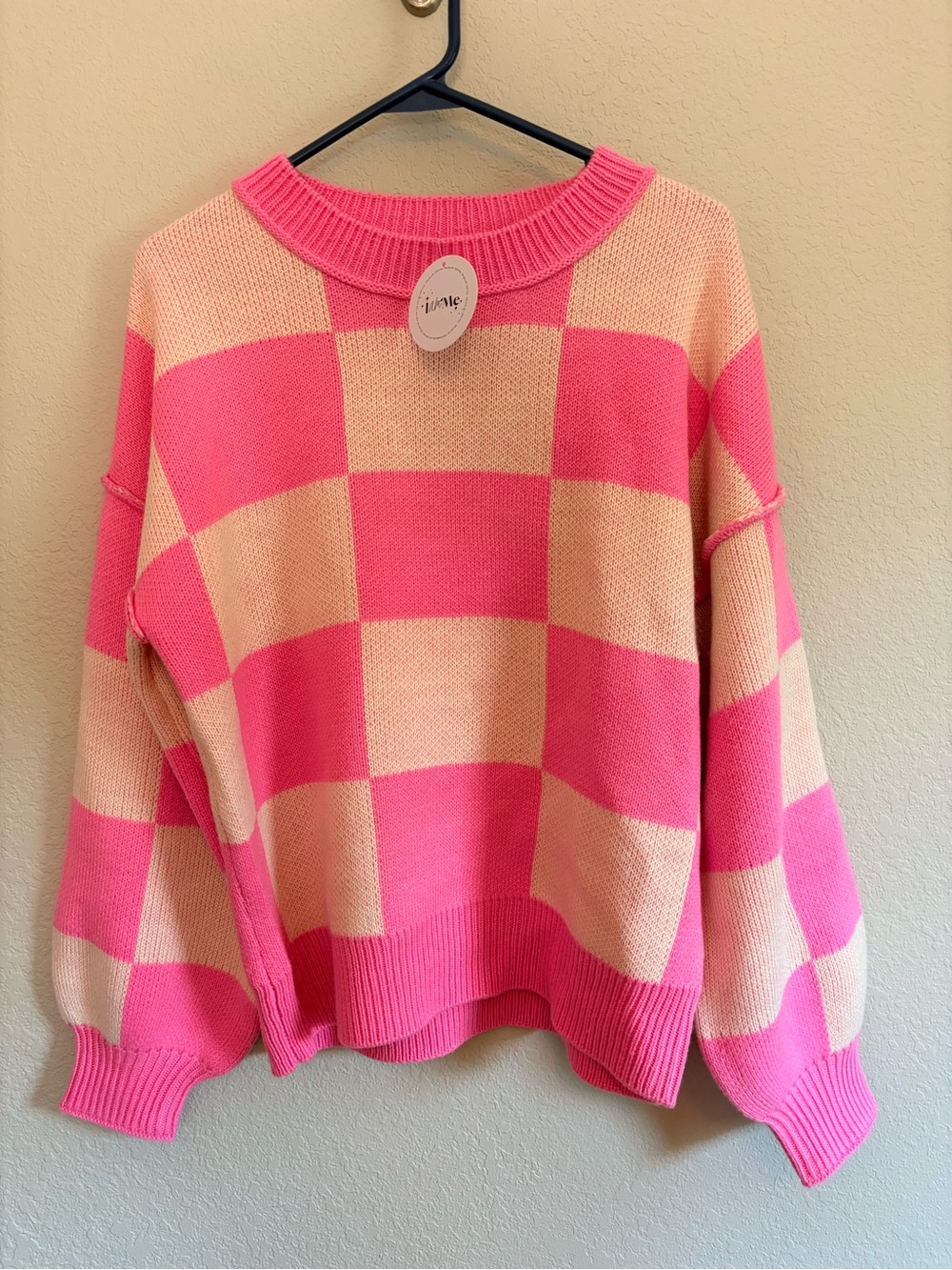 HYFVE Pink and Cream Sweater